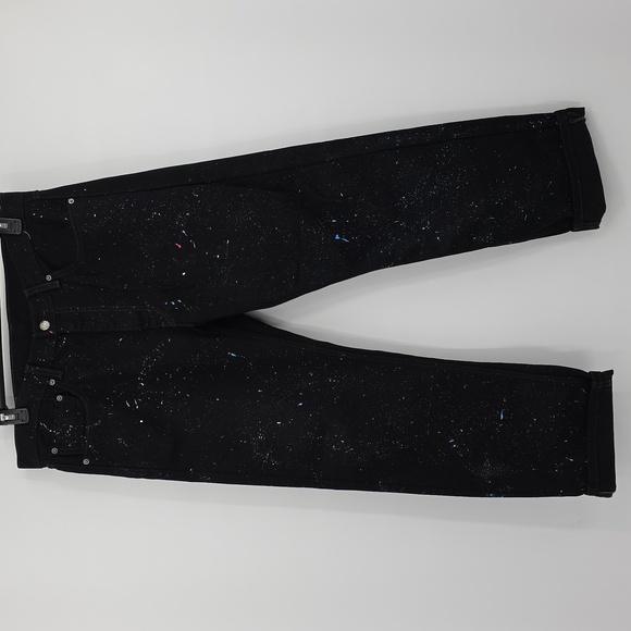 Levi's Black Straight Stretch Painted Finish Size 36×32
